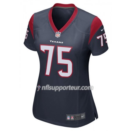 Maillot Femme Houston Texans Vince Wilfork 75 Nike Bleu 